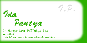 ida pantya business card